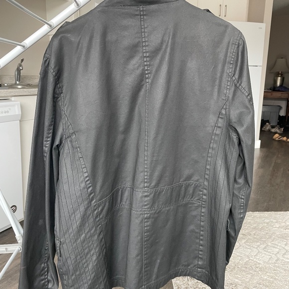 Buffalo David Bitton Black Waxed Cotton Jacket – Size Mens Medium - Picture 11 of 12